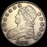 1829 Capped Bust Half Dollar NEARLY UNCIRCULATED