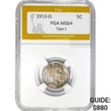 1913-D Buffalo Nickel PGA MS64