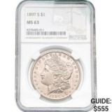 1897-S Morgan Silver Dollar NGC MS63
