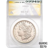 1896 Morgan Silver Dollar ANACS MS63 PL