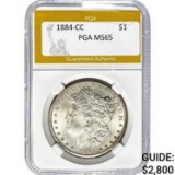1884-CC Morgan Dollar PGA MS65