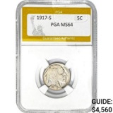 1917-S Buffalo Nickel PGA MS64