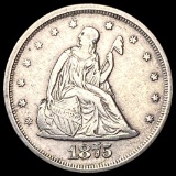 CLOSELY UNCIRCULATED 1875-S Silver Twenty Cents