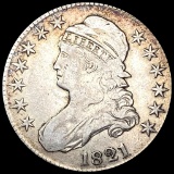 LIGHTLY CIRCULATED 1821 Capped Bust Half Dollar