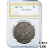 1892-O Morgan Silver Dollar PGA AU58