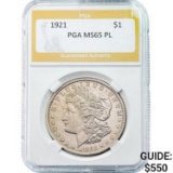 1921 $1 Morgan Dollar PGA MS65 PL