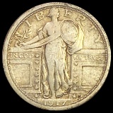 1917 T1 Standing Liberty Quarter LIGHTLY CIRCULATE