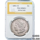 1891-CC Morgan Dollar PGA MS63+