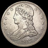 1837 Capped Bust Half Dollar LIGHTLY CIRCULATED