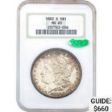 1882-S Morgan Silver Dollar MS65 CAC
