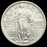 1917 T1 Standing Liberty Quarter CLOSELY UNCIRCULA