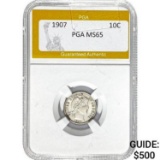 1907 Barber Dime PGA MS65
