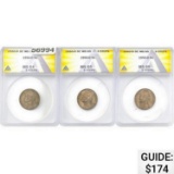 [3] 1950-D Jefferson Nickel ANACS 5 Steps MS64-65