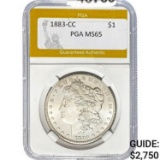 1883-CC Morgan Dollar PGA MS65
