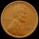 1924-S Wheat Cent CLOSELY UNCIRCULATED
