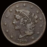 LIGHTLY CIRCULATED 1839 Large Cent Coronet Head