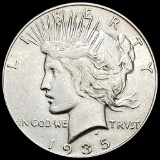 CLOSELY UNCIRCULATED 1935-S Silver Peace Dollar