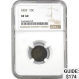 1857 Seated Liberty Dime NGC XF40