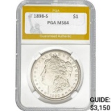 1898-S Morgan Silver Dollar PGA MS64