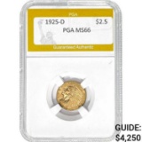 1925-D $2.5 Indian Head PGA MS66