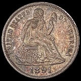 1891 Seated Liberty Dime CLOSELY UNCIRCULATED CLO