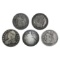 1829-1908 Varied Silver US Half Dollar Lot [5 Coins] Avg Circ