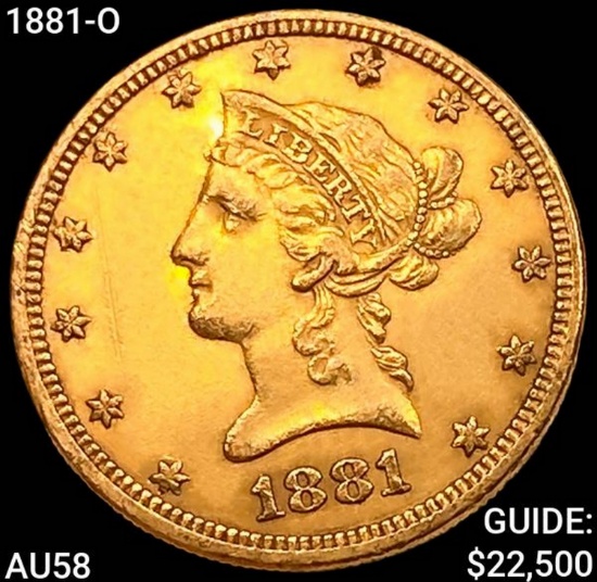 1881-O $10 Gold Eagle CHOICE AU