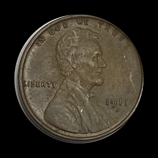 1911-D Bronze Lincoln Wheat Cent NEARLY UNCIRCULATED