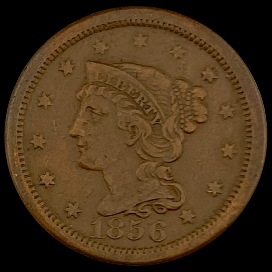1856 Braided Hair Large Cent NEARLY UNCIRCULATED NEARLY UNCIRCULATED