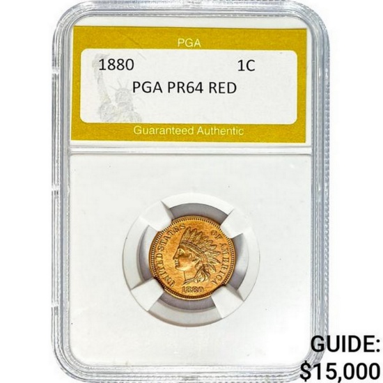 1880 Indian Head Cent RED PR64