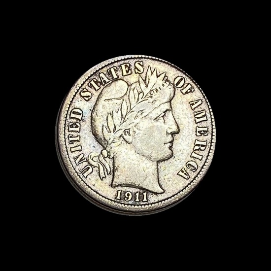 1911 Barber Dime LIGHTLY CIRCULATED