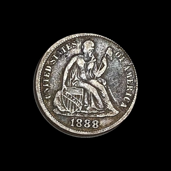 1888 Seated Liberty Dime NICELY CIRCULATED