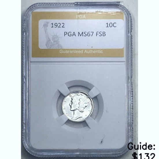 1922 10C PGA MS67 FSB