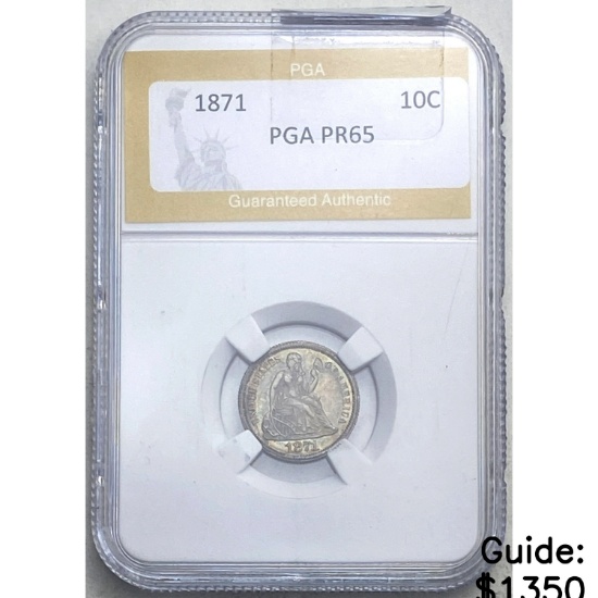 1871 10C PGA PR65