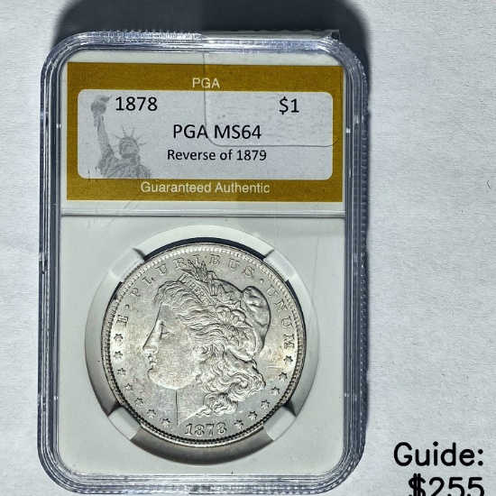 1878 Morgan Dollar PGA MS64 SILVER