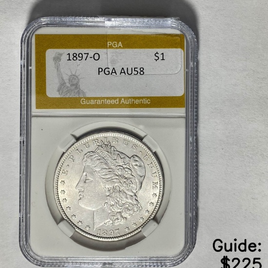 1897-O Morgan Dollar PGA AU58