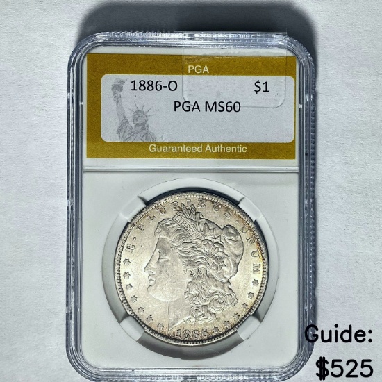 1886-O Morgan Dollar PGA MS60 SILVER