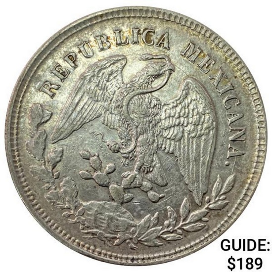 1904Zs FZ Mexico Silver Peso CHOICE AU