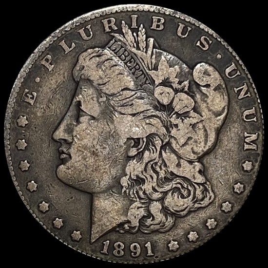 1891 Silver Morgan Dollar LIGHTLY CIRCULATED