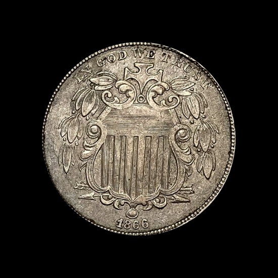 1866 Shield Nickel CLOSELY UNCIRCULATED