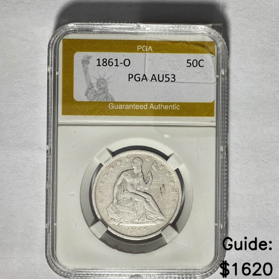 1861-O 50C PGA AU53