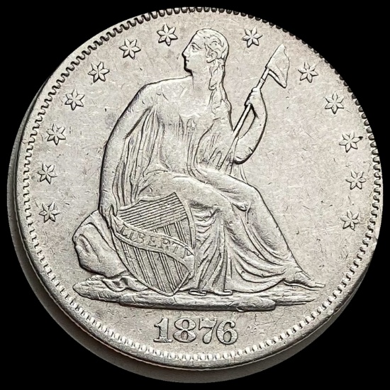 1876-S Silver Half Dollar CLOSELY UNCIRCULATED