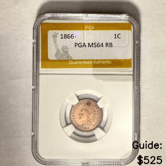 1866 1C PGA MS64 RB