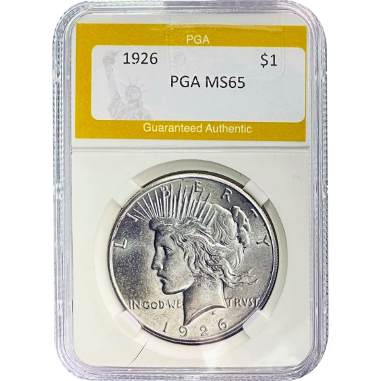 1926 Peace Dollar PGA MS65