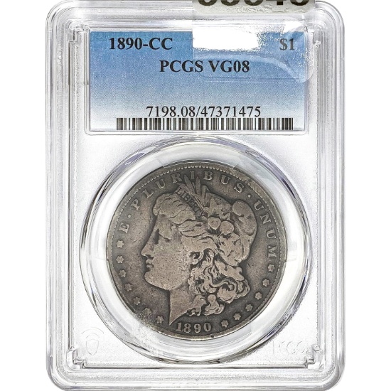 1890-CC Morgan Dollar PCGS VG08