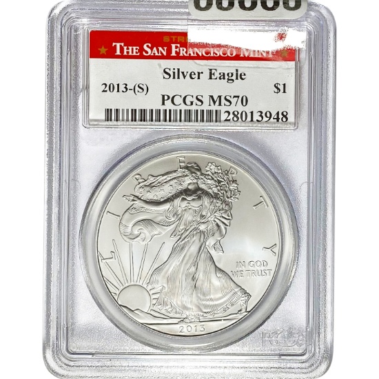 2013-(S) Silver Eagle PCGS MS70