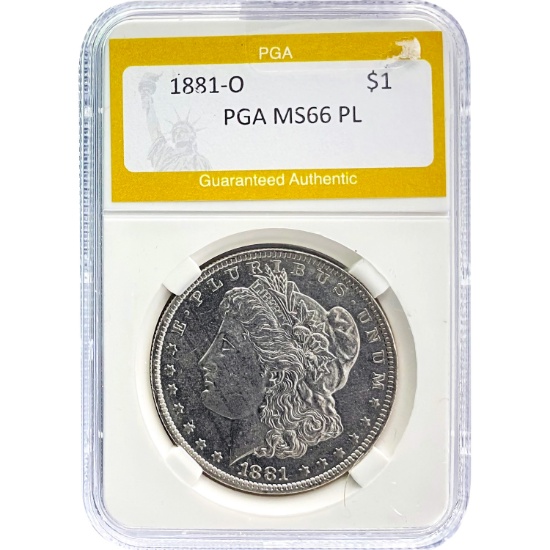 1881-O Morgan Dollar PGA MS66 PL