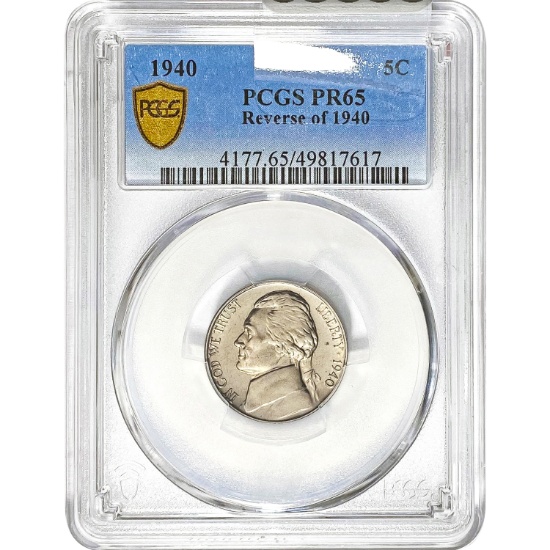 1940 Jefferson Nickel Reverse PCGS PR65