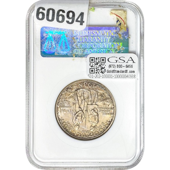 1938-D Boone Half Dollar MS65