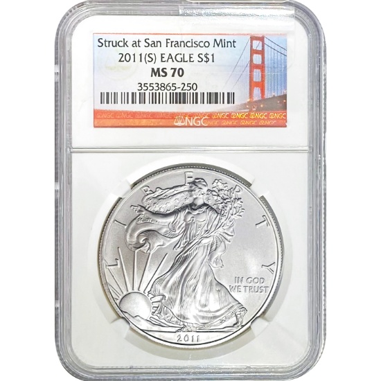 2011(S) American Silver Eagle NGC MS70